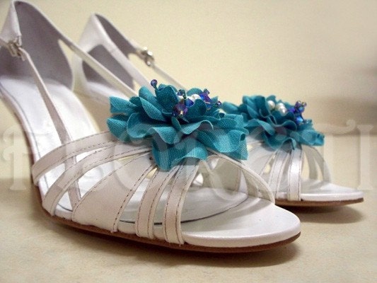 Couture Gardenia Tiffany Something Blue Bridal Shoe by floreti