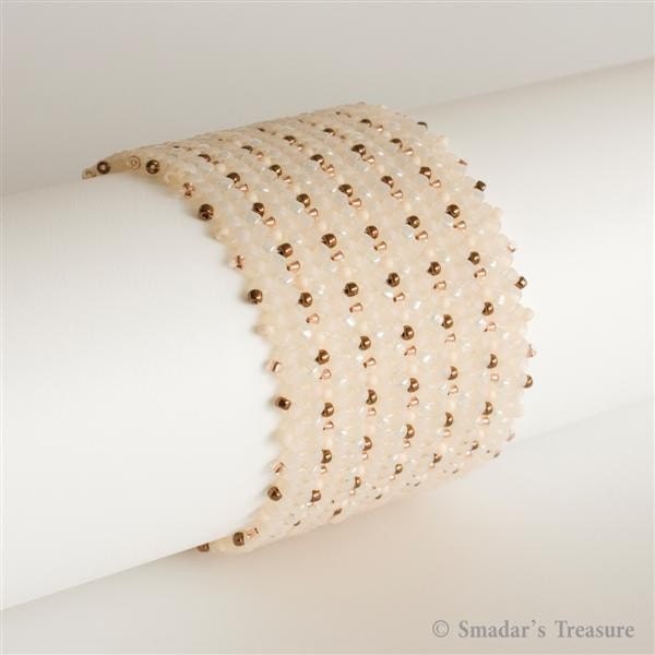 Ivory, Rose Gold and Copper Cuff Bracelet