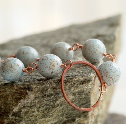 rusty blue bracelet