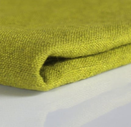 linen - hand dyed - chartreuse