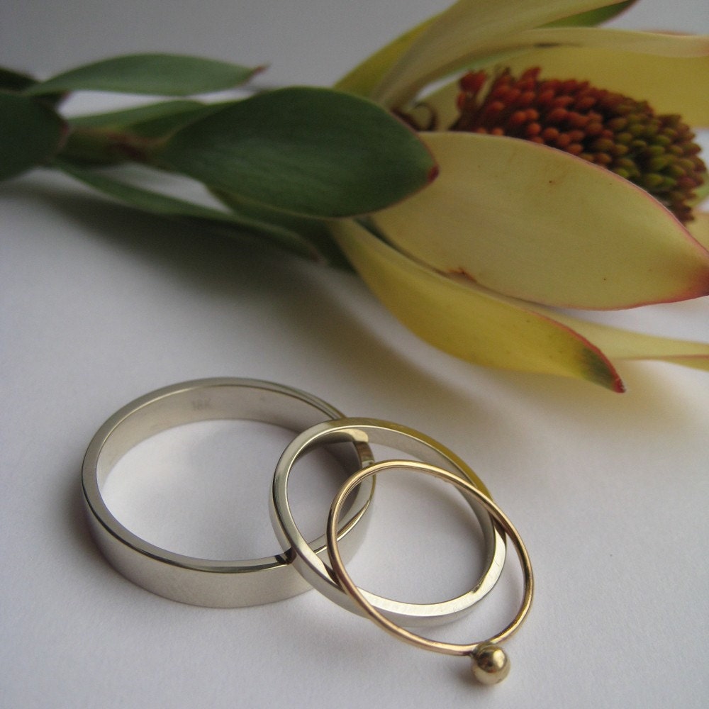 oh bliss perfect simple handmade wedding rings in white 