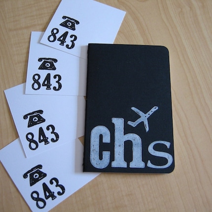 Charleston, SC - Black Jet Set Journal and 4 Area Code Notes