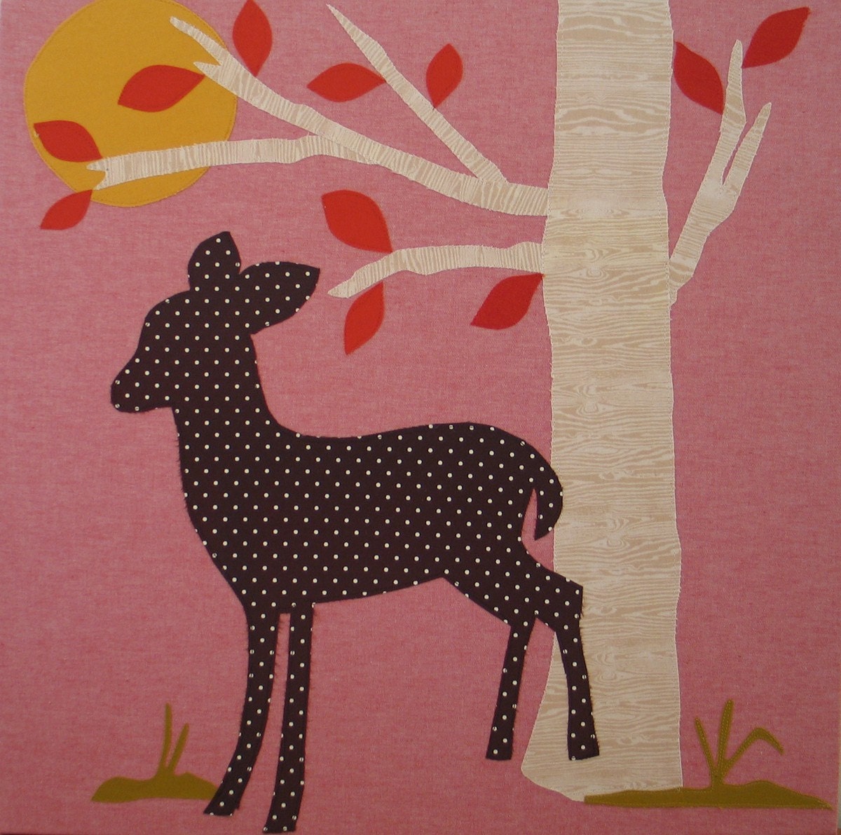 Polka Dot Fawn Stretched Canvas