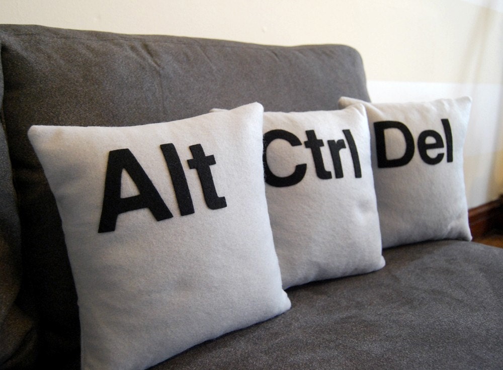 Alt - Ctrl - Del  Three Pillow Set