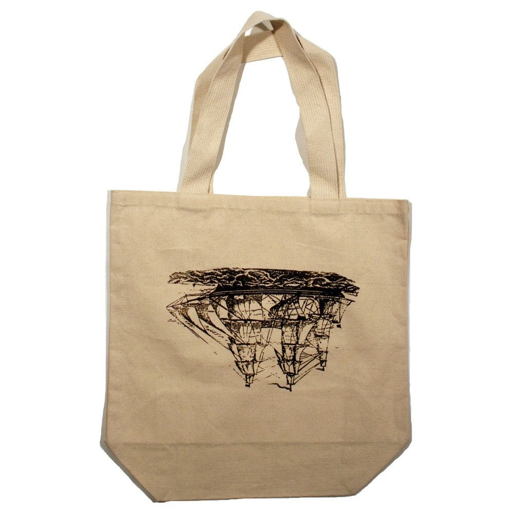 LOYALTY AND BLOOD - Upside Down Ship Tote, Large