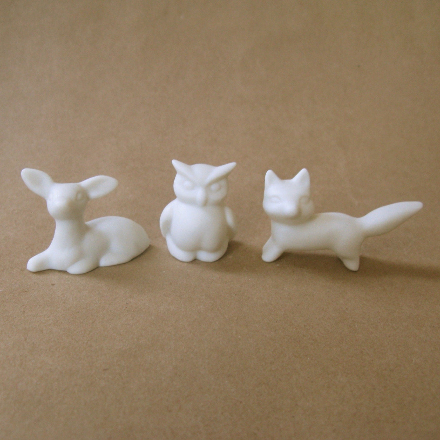 3 Miniature Forest Animals