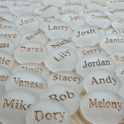 Personalized Wedding Favors with Guests' Names Set by sjengraving : wedding 