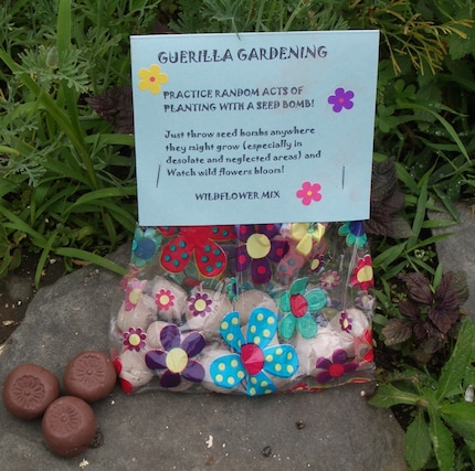 Guerilla gardening seed bombs