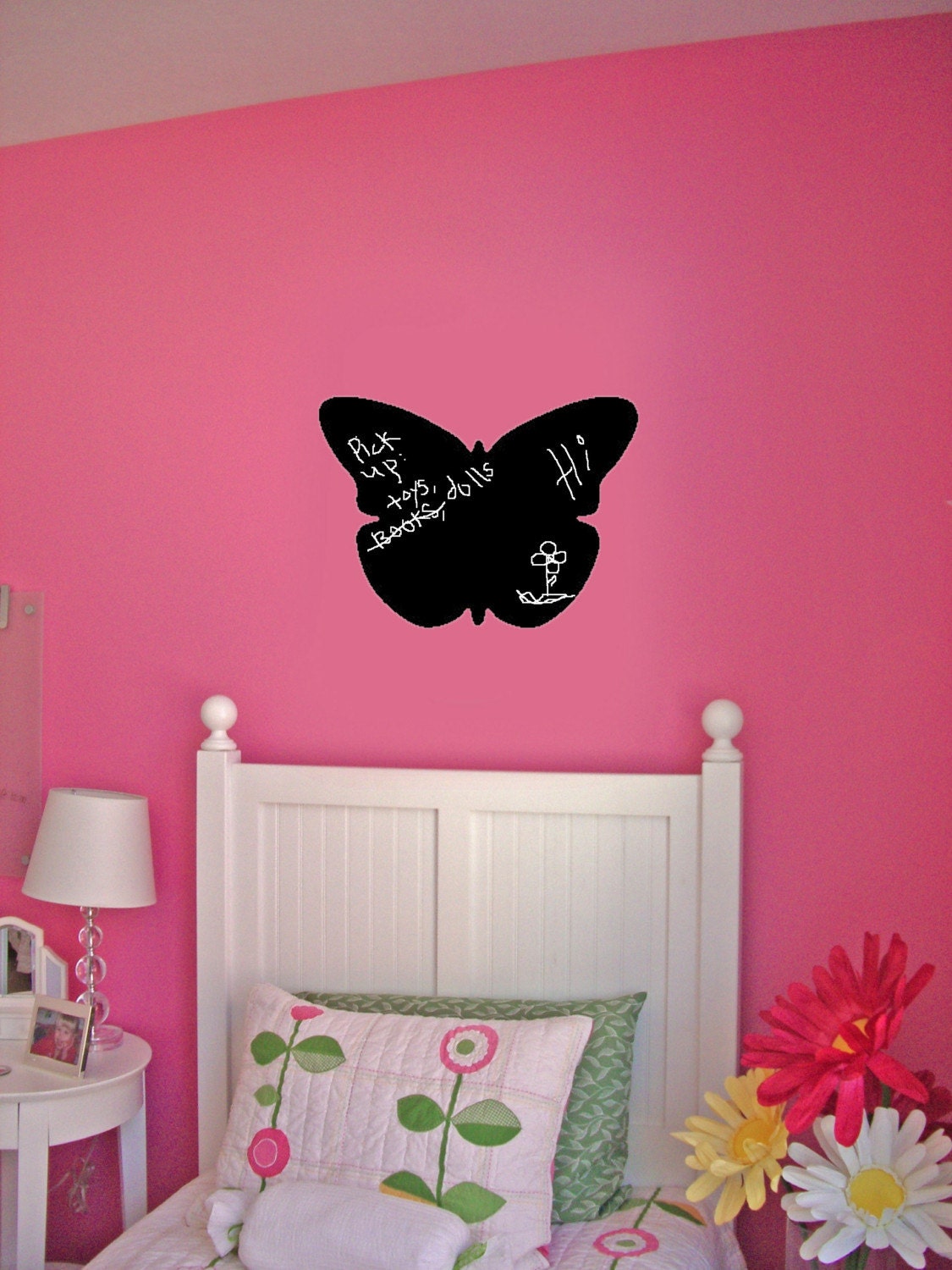 Vinyl wall art Butterfly Chalkboard sticker