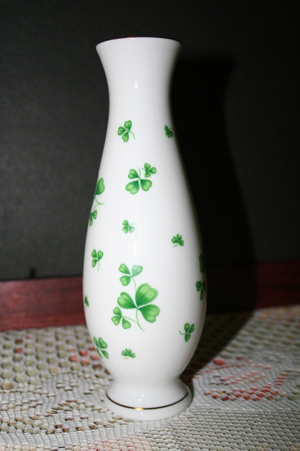 Lefton China Shamrock Bud Vase This 