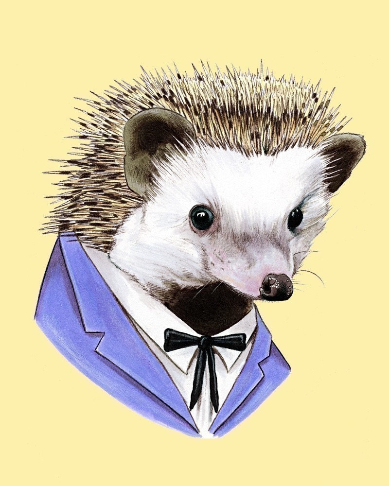 Hedgehog print 8x10