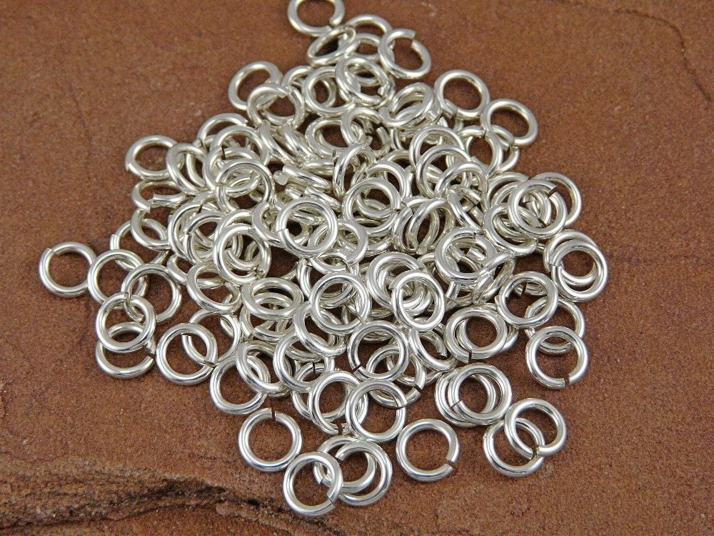 18g 3.5mm sterling silver rings