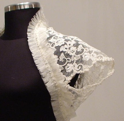 French Lace Ivory Bridal Shrug by trendyknitting on Etsy jacket ivory 