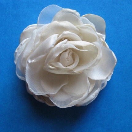 Small Ivory Rose Bridal Rose 138 bridal wedding hair accessory by 