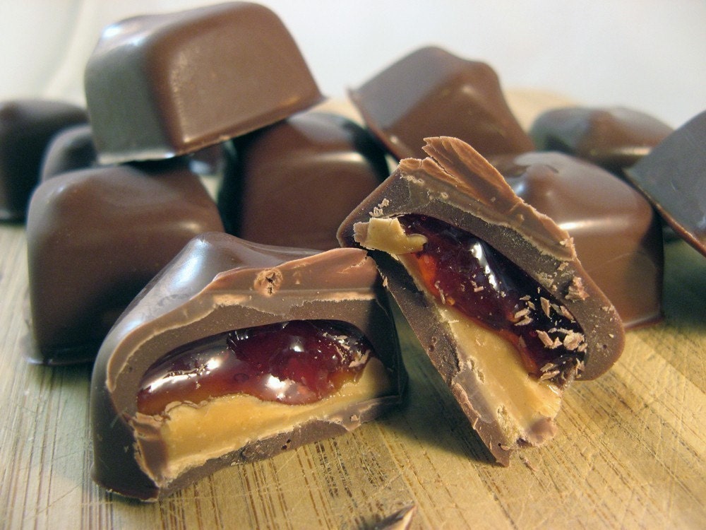 Peanut butter and jelly truffles