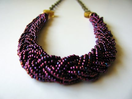 Pink Braided Necklace