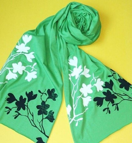 Tiger Lily Jersey Scarf - Screen Printed
