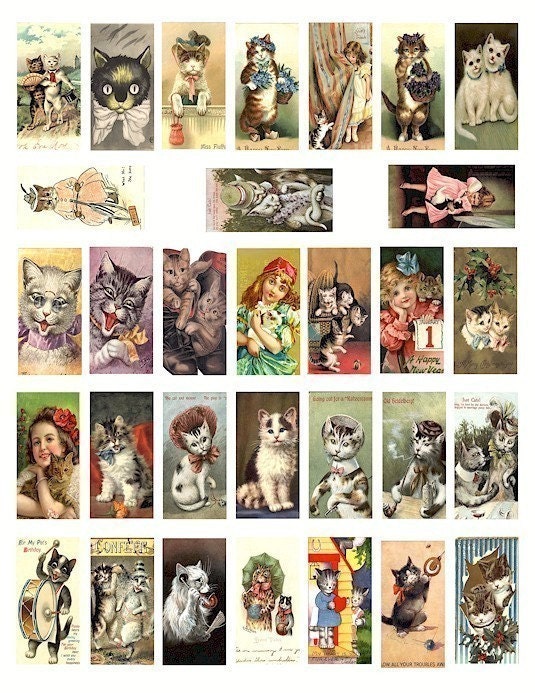 cats and kittens clip art. vintage cat kitty cats kitten