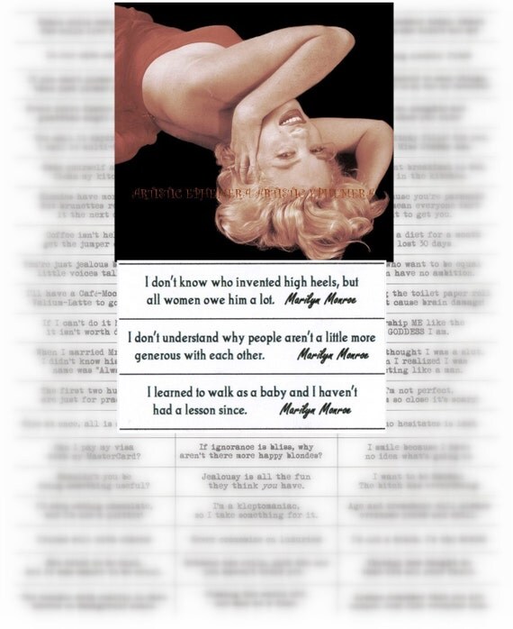 Quotes And Sayings Marilyn Monroe. QS13 DIGITAL ARTISTIC EPHEMERA - Quotes and Sayings - 51 MARILYN MONROE QUOTES - I don#39;t mind living in a man#39;s world as long as I can be a woman in it