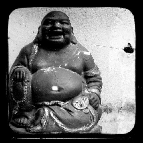 TTV Buddha Photograph black and white 4 x 4 Fine Art Print