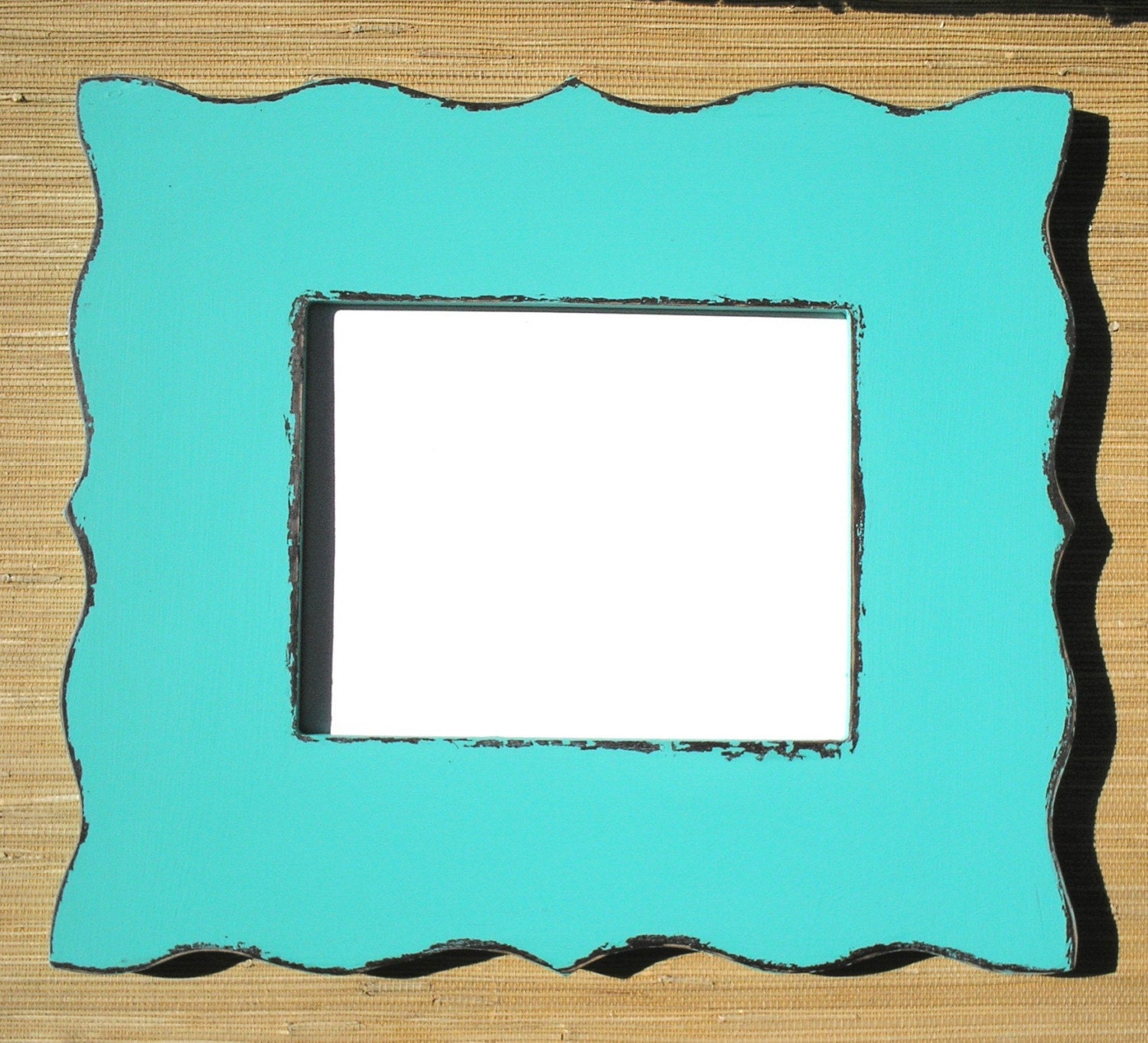 Whimsical Chipped Shabby Wide Picture Frame 8x8 OR 8x10 OR 8.5x11 with scrolled edge (Choose Color) Available in ANY size