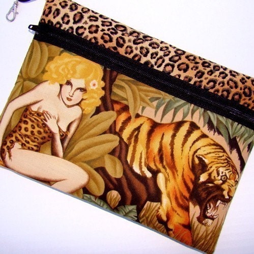 Pin Up Jungle. Vintage jungle pin-up girl in