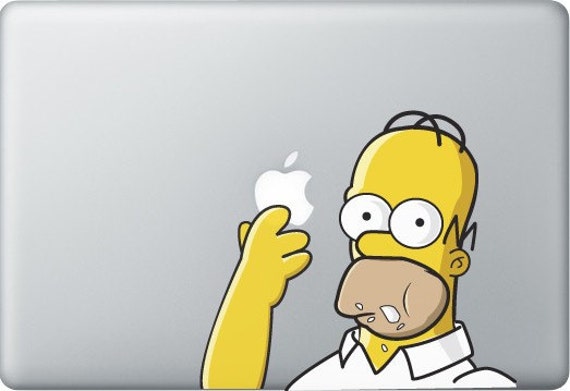 macbook sticker  simpson homer