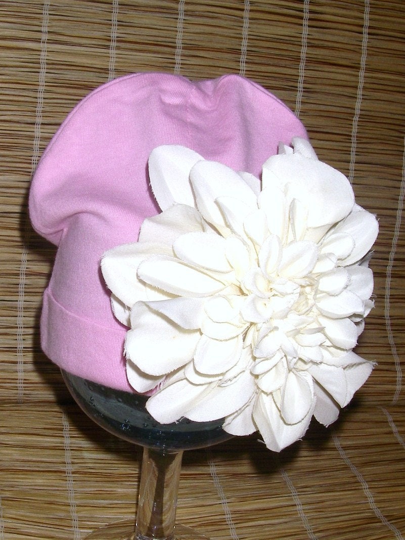 Newborn Spunky Pink Flower Hat