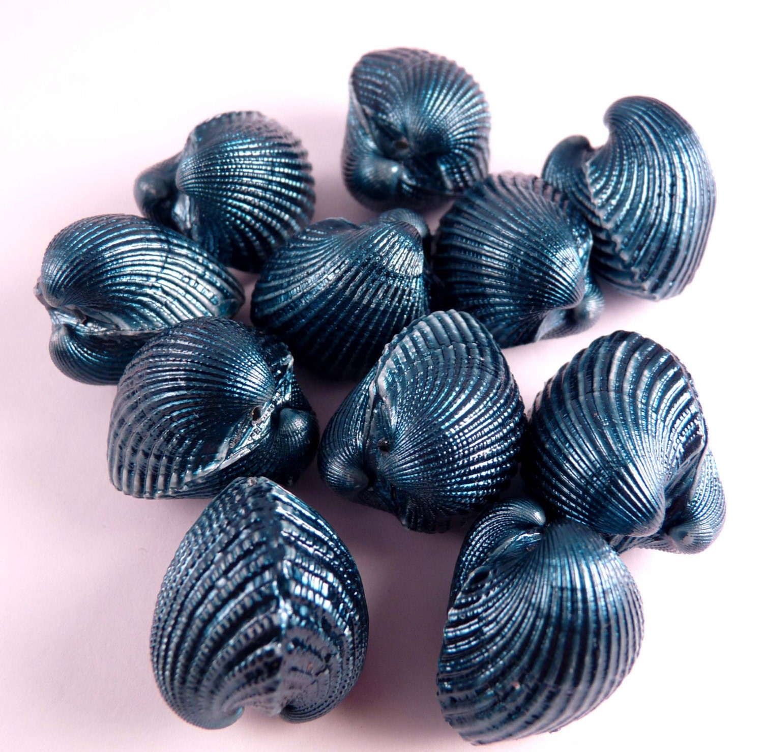 Destash Navy Blue Shell Beads