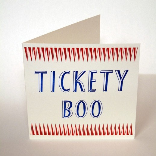 Letterpress Festival Cards - Tickety Boo