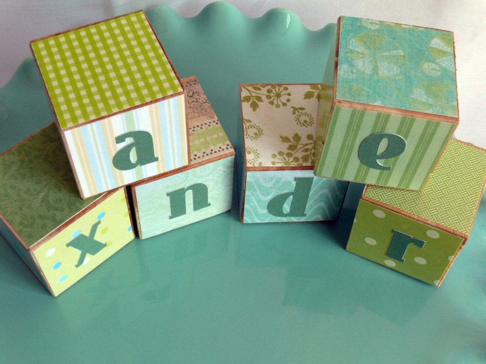 Customized Baby Blocks personalized with baby's name