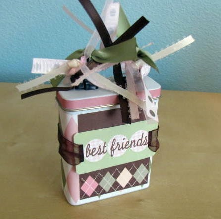 Best Friends Altered Band Aid Tin and Mini Scrapbook
