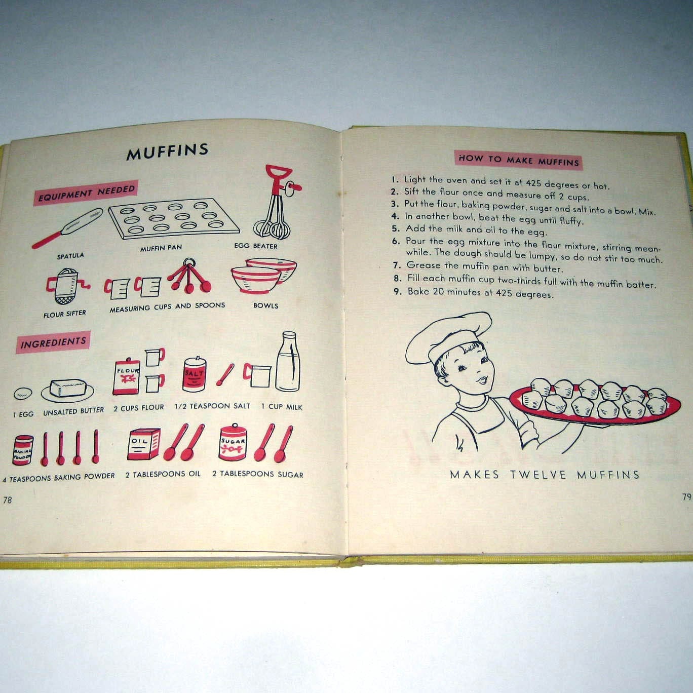 Vintage 1950s A Childs First Cook Book