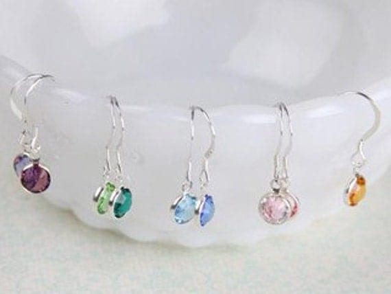 NEW Sterling Silver Swarovski Crystal  Earrings. READY TO SHIP.