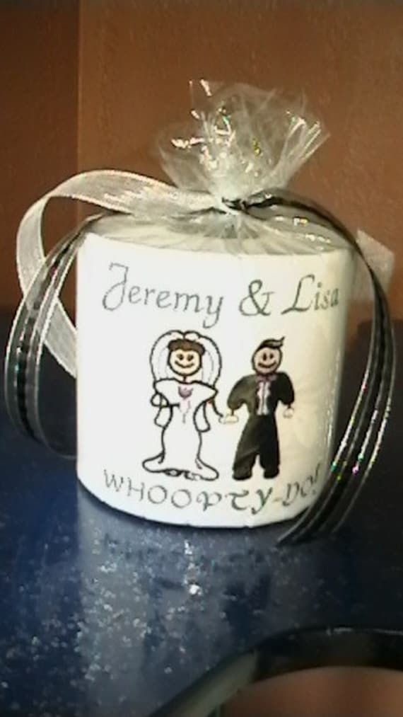Embroidered Toilet Paper  Newly Weds Gag Gifts