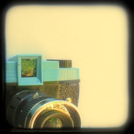 Diana Camera  Photography Print 4 x 4 TtV Plastic Toy Camera Lomography Pale Blue