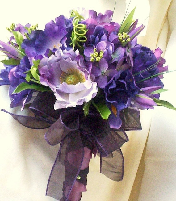 Purple Lapis Wedding Bouquets