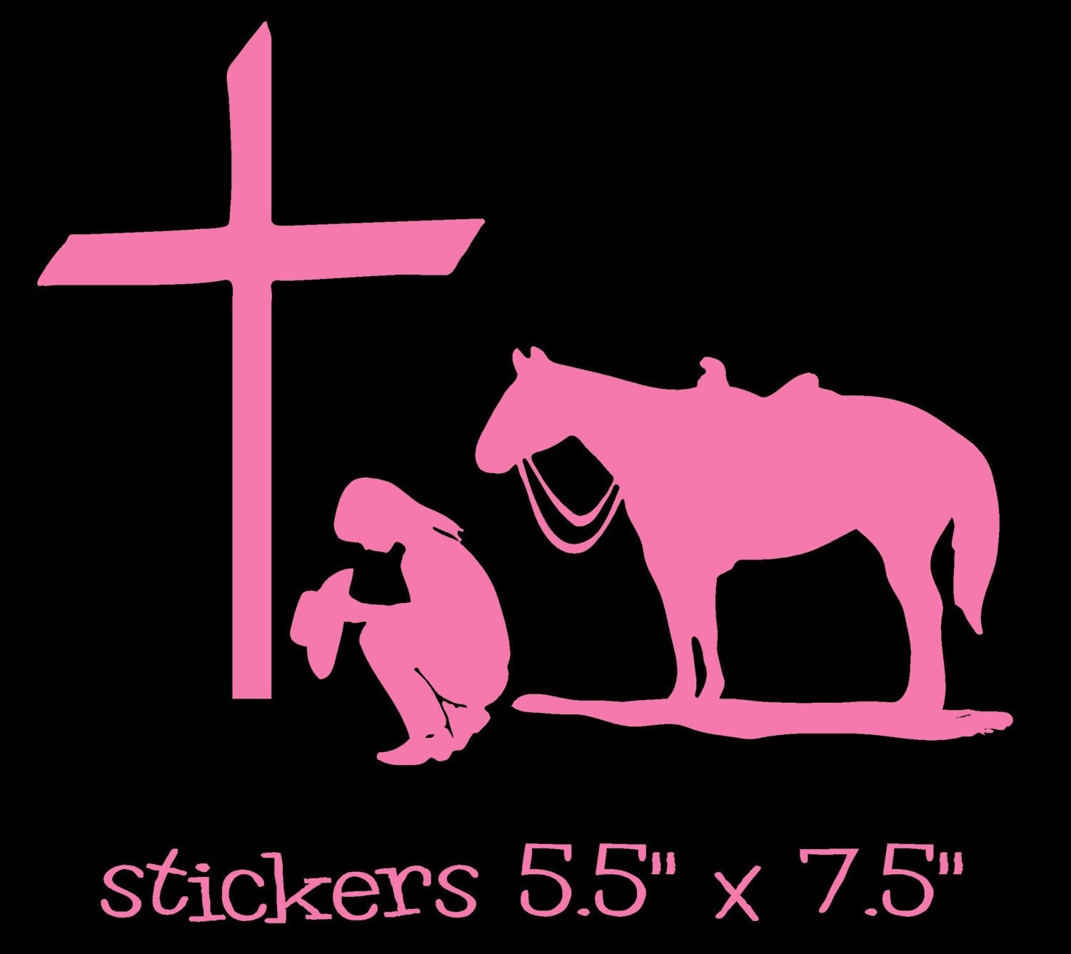 COWGIRL KNEELING AT THE CROSS