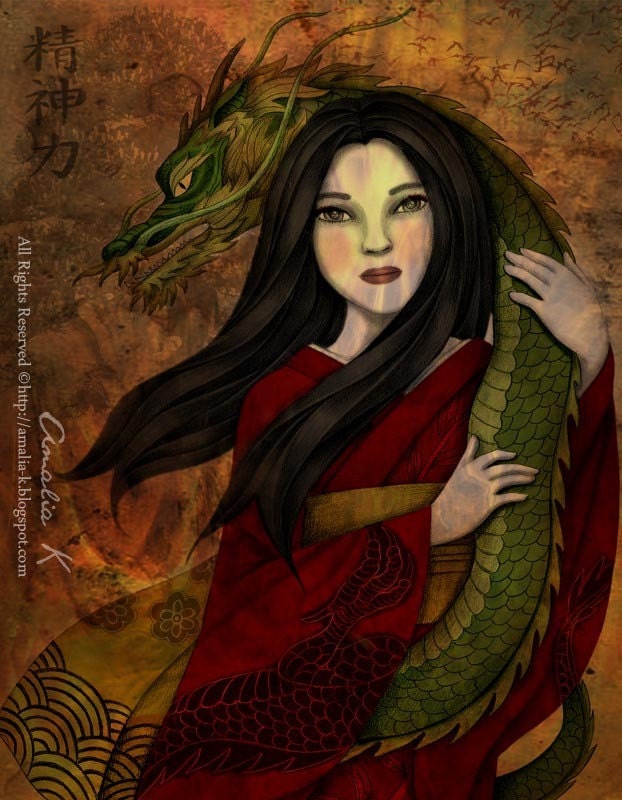 ON SALE Limited Edition Giclee Art Print - Resurrection (Geisha Series) by Amalia K