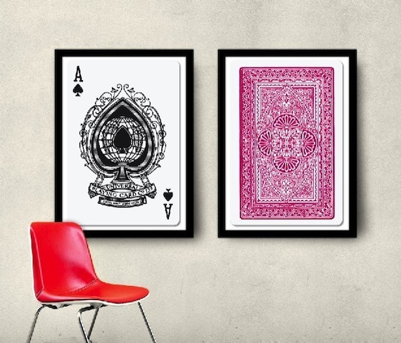 SALE - 2 BIG Posters, Playing Cards - 50x70 cm