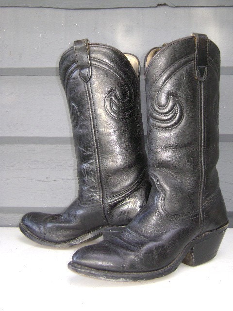 Cowboy Boots, Man's Size 7.5 EE, Vintage Goodyear Brand, Just In Time For Your Harvest Party Hoe Down