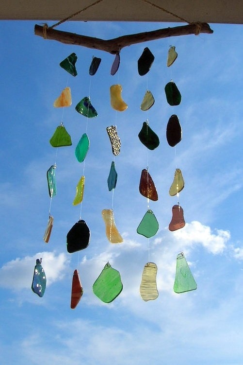glass wind chimes. Stained Glass Wind Chimes