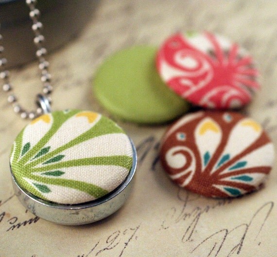 Mini Fabric Magnetic LOCKET Recycled and Interchangeable by Polarity