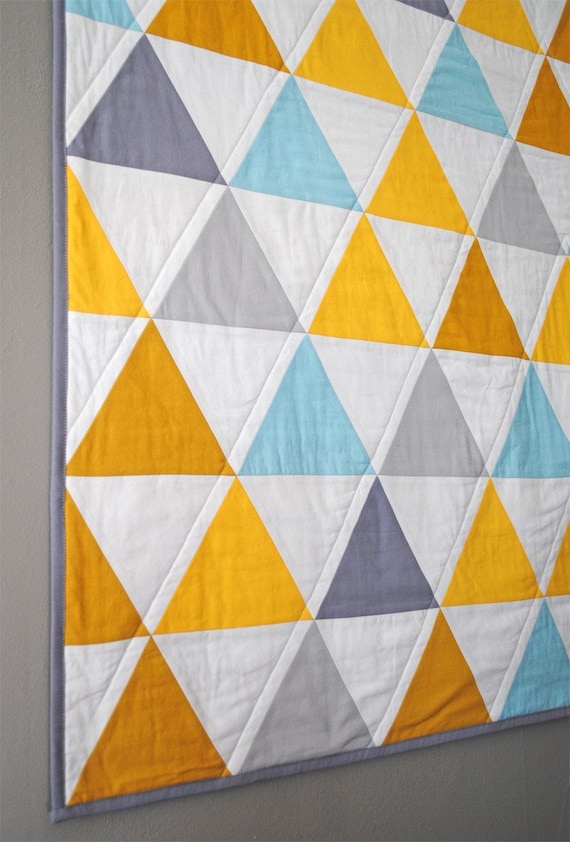 Equilateral Triangles Crib Quilt