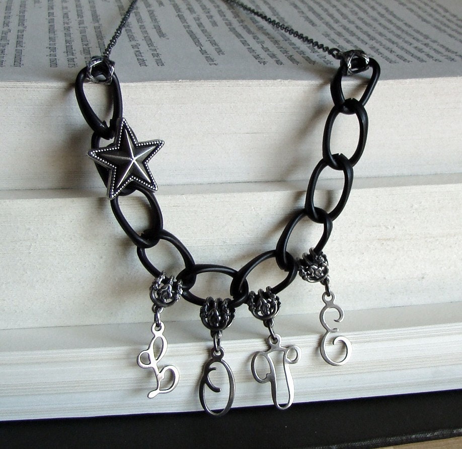 Tough Love - Black and Silver Necklace