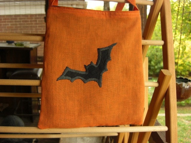 Bat bag hand embroidered