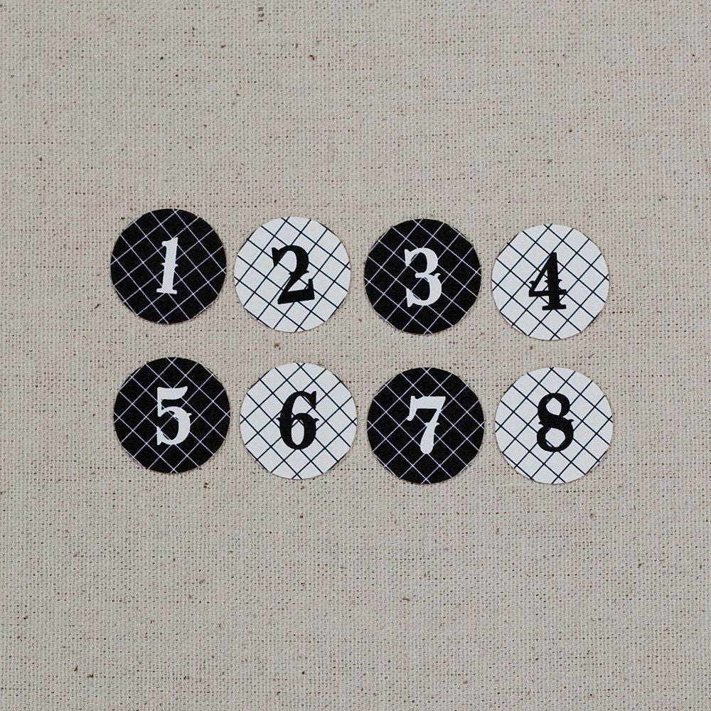 Tiny Number Tags Black