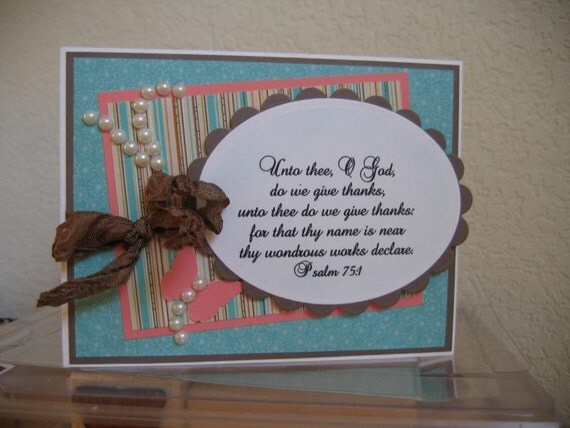GIVE THANKS THIS HOLIDAY SEASON FOR THE WONDROUS WORKS HANDMADE CARD