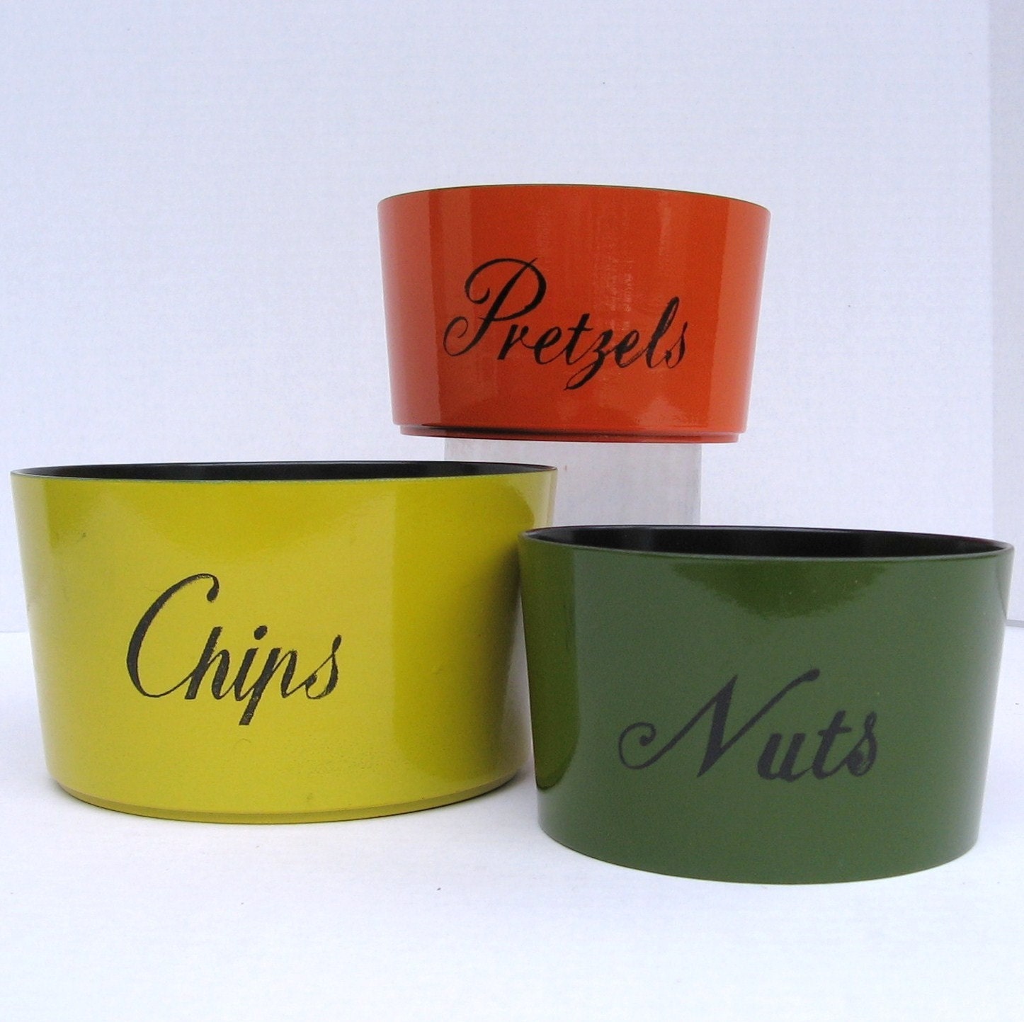 Colorful Snack Bowls-- set of 3-- Japan Lacquerware