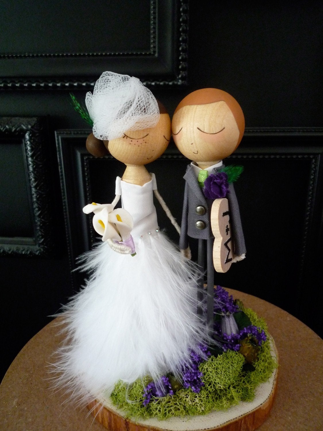 Custom Keepsake Wedding Cake Topper with Custom Wedding Dress